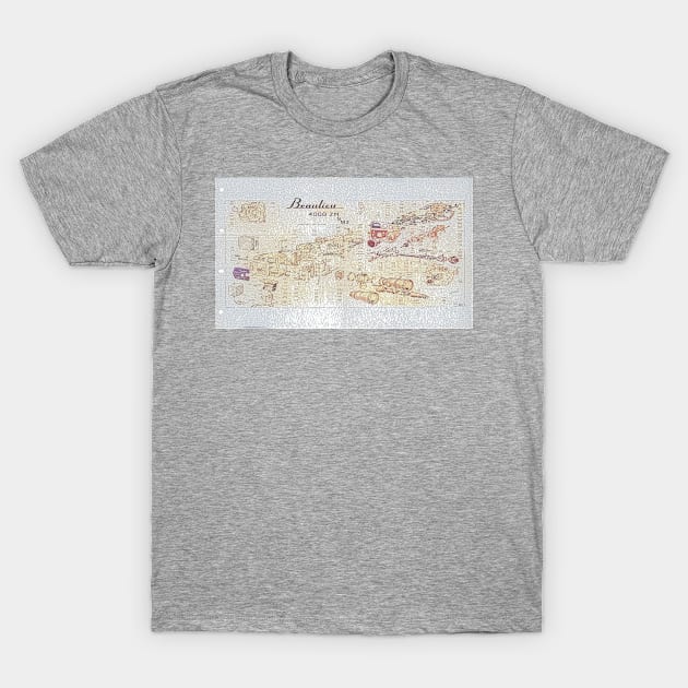 Beaulieu 4008 Schematic Chart T-Shirt by pantherpictures